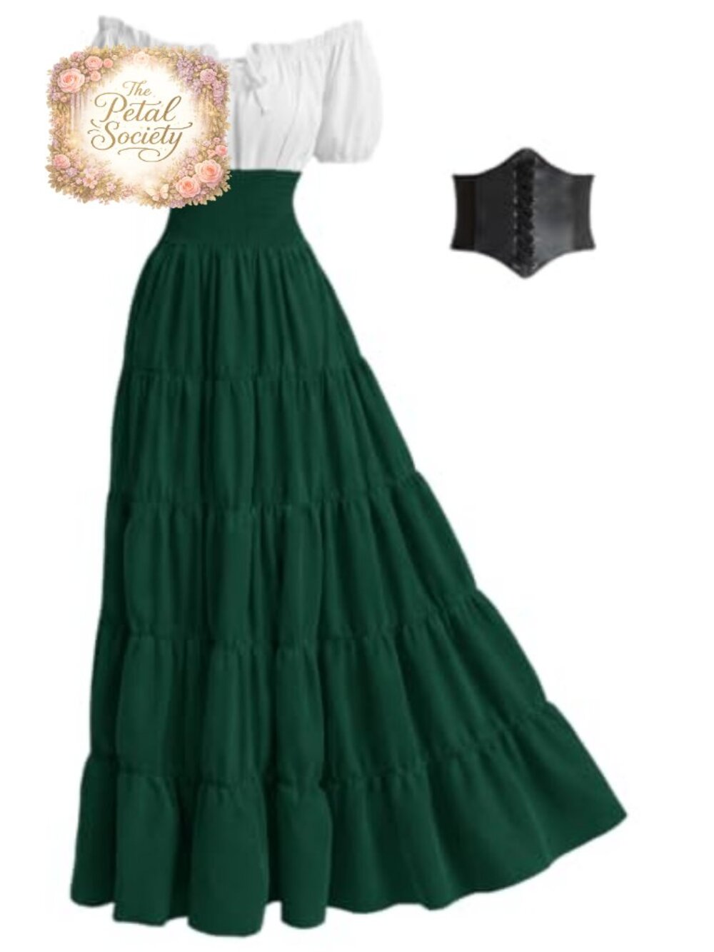 Medieval Renaissance Victorian Costume Dress Off-Shoulder Pleated Cosplay